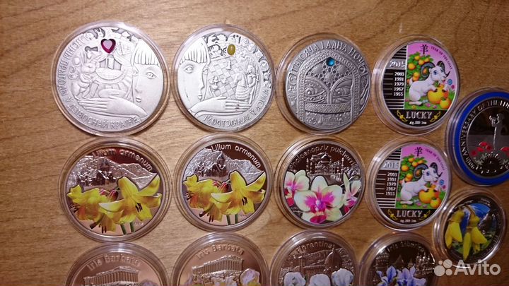 Серебряные монеты Беларусь, Австралия, Ниуэ, Конго