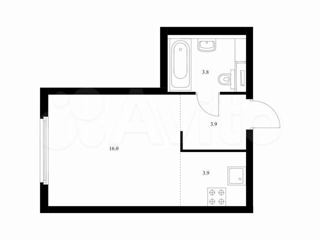 Квартира-студия, 27,6 м², 14/32 эт.