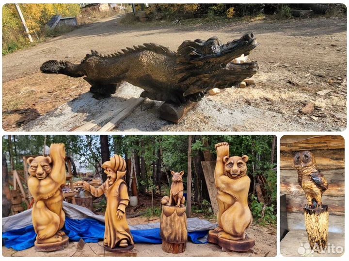 Скульптуры из дерева под заказ