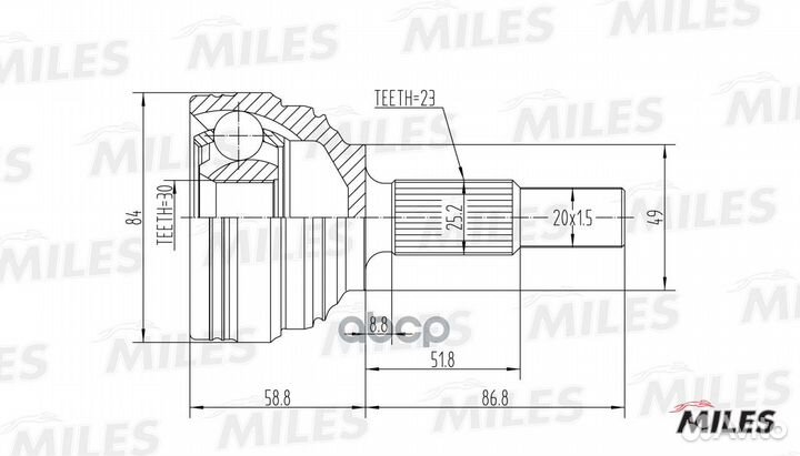 Шрус наружный renault megane 1.4-1.6 03- (SKF V