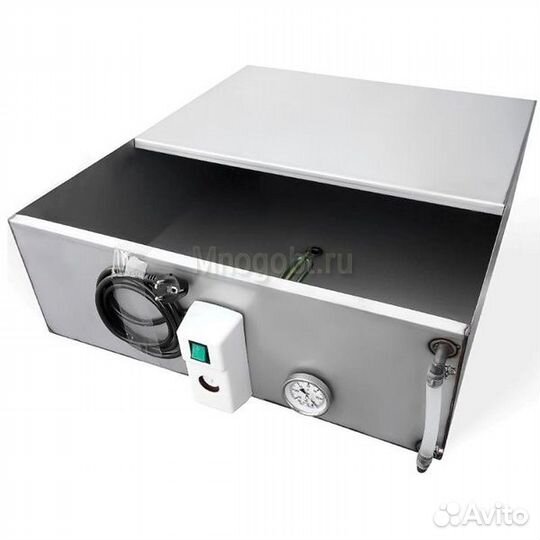 Бак из нержавейки для душа с уровнем и термометром