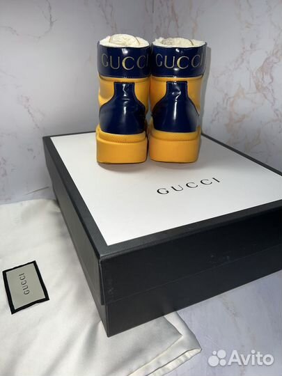 Желтые ботинки на молнии gucci детские