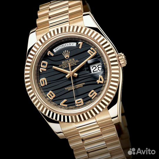 Часы Rolex Day-Date II 41mm Yellow Gold Wave Arabi