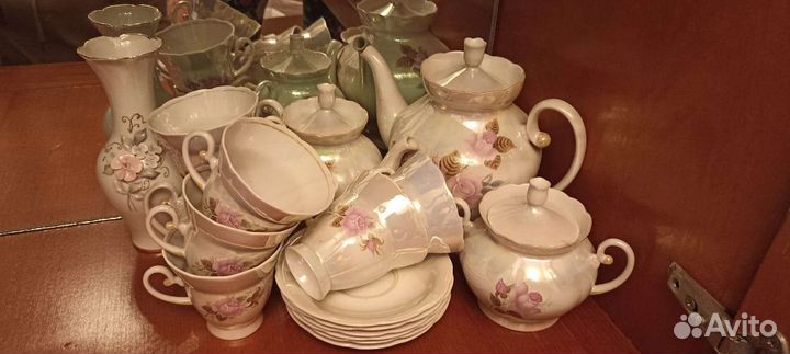 Чайный и кофейный сервизы фарфор СССР 32 пред