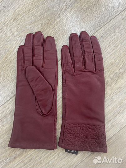 Перчатки женские кожаные размер 7