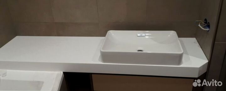 Столешница для ванной и кухни из искуственного кам