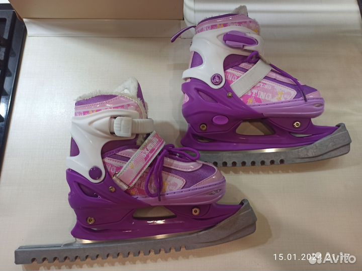 Коньки детские раздвижные 35-38
