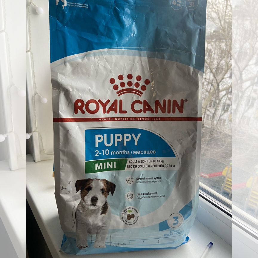 Корм для собак royal canin puppy mini