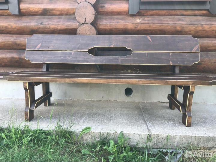 Садовая мебель, деревянные скамьи