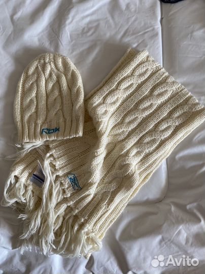 Комплект вязаный шапка шарф