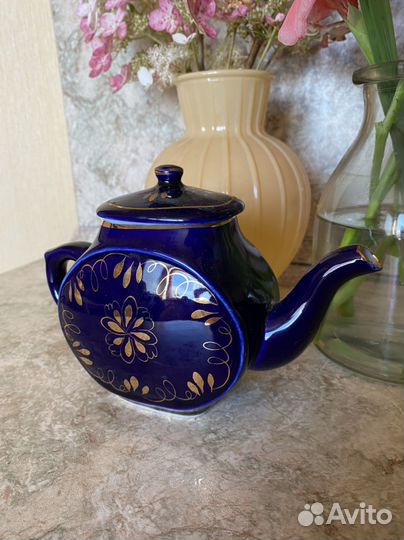 Чайник. Посуда. Гжель. Винтаж. СССР