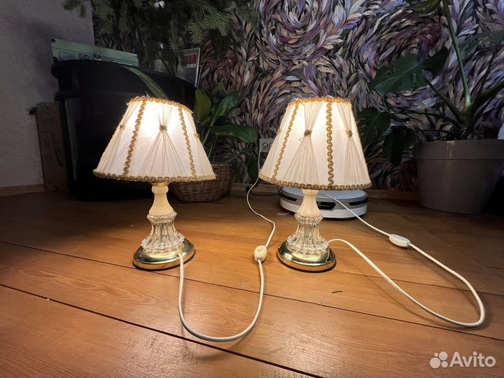 Светильник оникс прикроватный бу