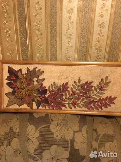 Панно из кожи