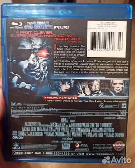 Blu-ray The Terminator с автографом Майкла Бина