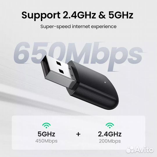 USB WiFi 5 адаптер / 5GHz + 2.4GHz / Ugreen