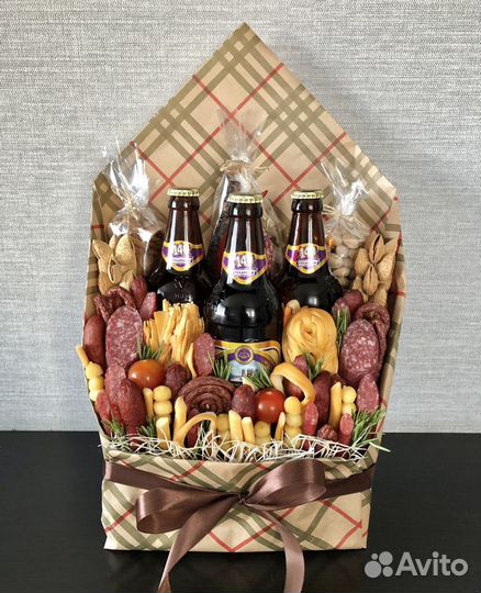 Мужской ящик/букет-конверт