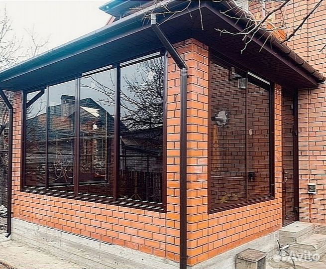 Алюминиевые окна терраса балкон лоджия фасад