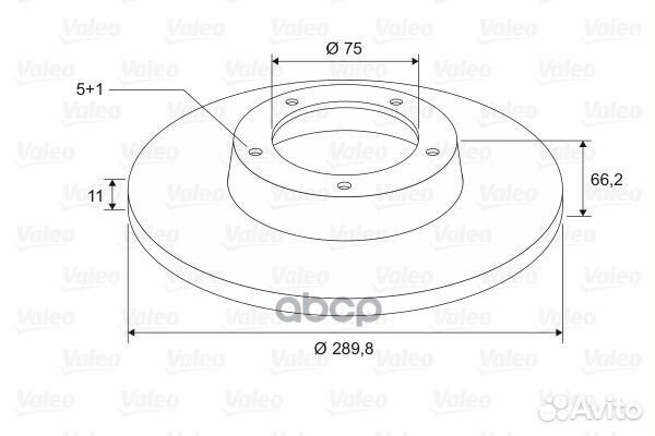 Диск тормозной BMW 1 07-09 зад x2 197607 Valeo