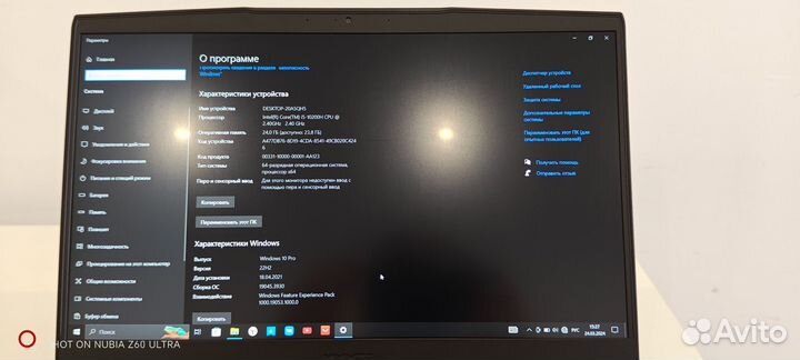 Игровой ноутбук msi gf65 RTX 3060 6GB, RAM24GB
