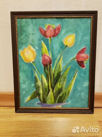 Картина акварелью 30х40 в раме