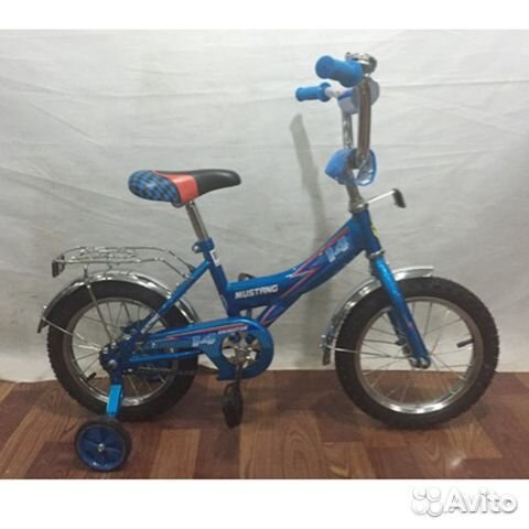 Велосипед детский «mustang» 14 синий