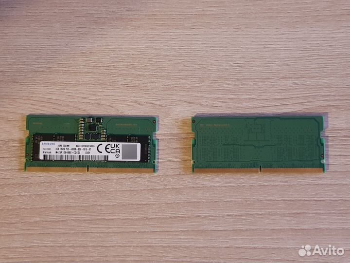 Оперативная память 2x8 Samsung DDR5 sodimm 8GB 1Rx