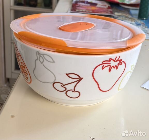 Салатники набор керамика с крышками