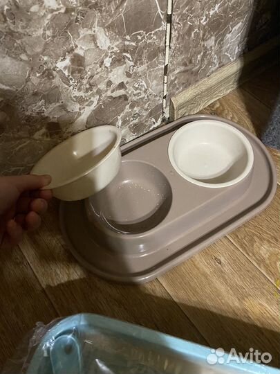 Домик лежанка для кошки, лоток, миска