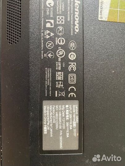 Продам на запчасти ноутбук Lenovo