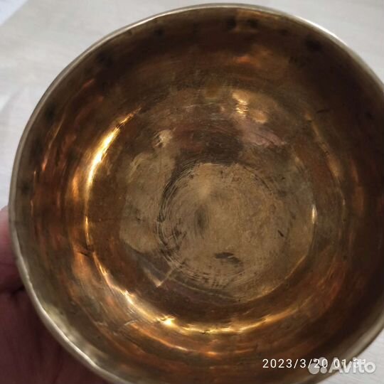 Кованная медная поющая чаша 10,5 см
