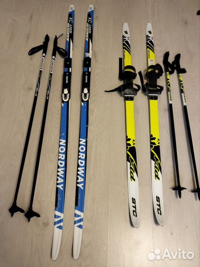 Лыжи беговые с палками