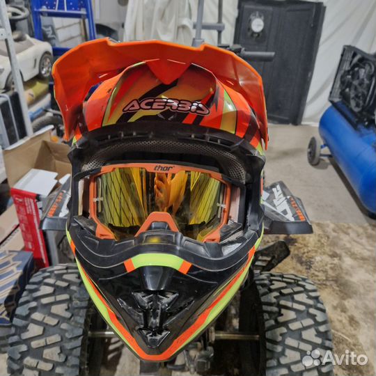 Шлем для мотокросса + очки thor