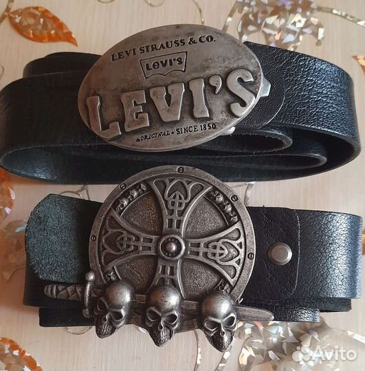 Мужской кожаный ремень