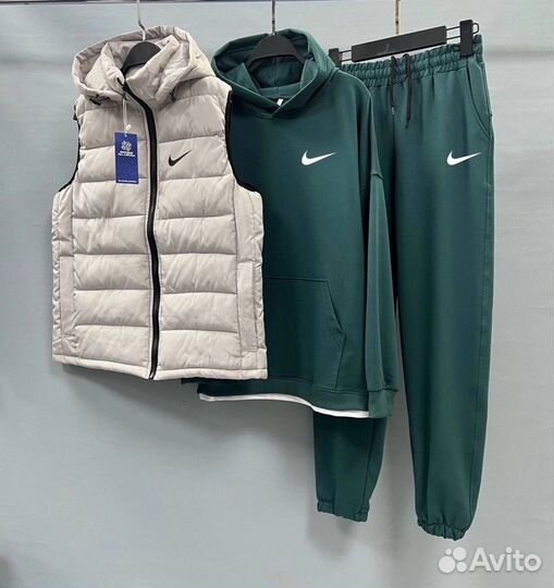 Комплект мужской nike летний костюм + жилетка