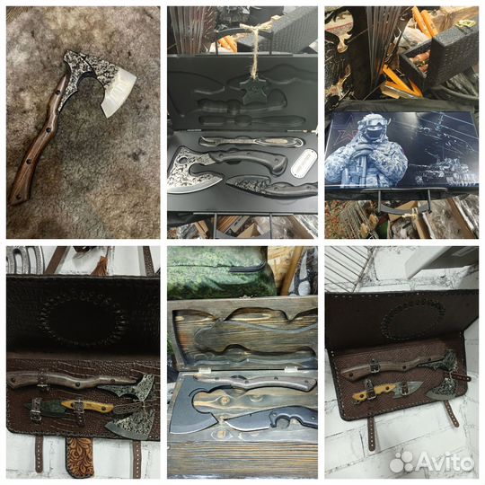 Мужские подарки наборы, топоры и другое