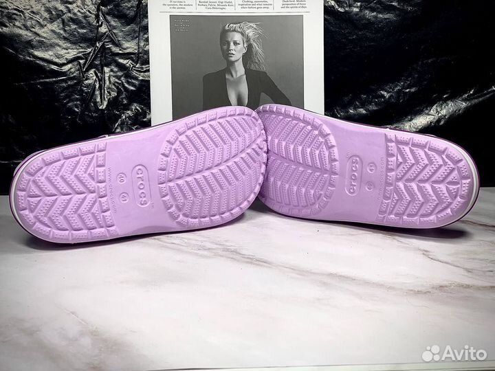 Crocs сабо женские фиолетовые