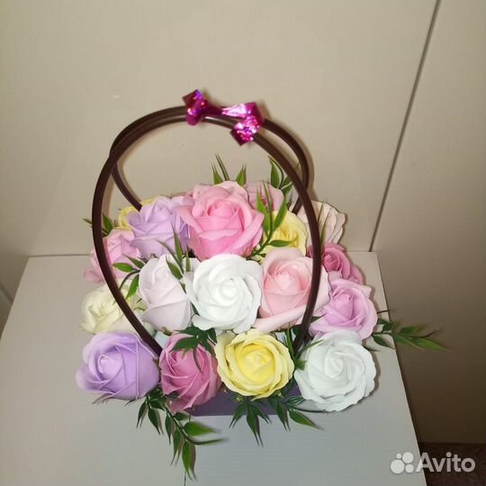 Букет из мыльных роз 19 шт