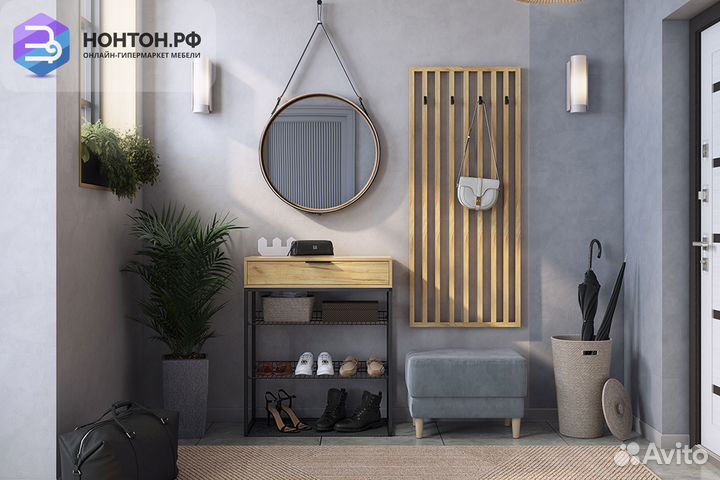 Вешалка Бери дуб крафт золотой