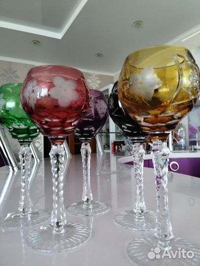 Хрустальные фужеры. De Lorrain Франция