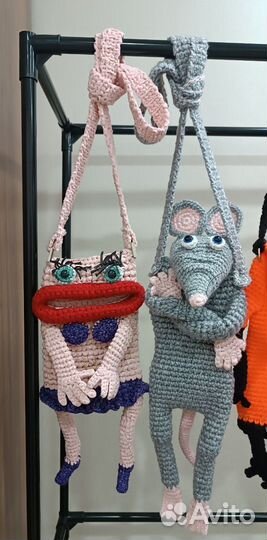 Сумки кросс-боди вязаные, для телефона