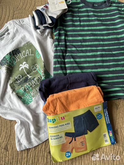 Одежда пакетом для мальчика 86-92 лето 35 вещей