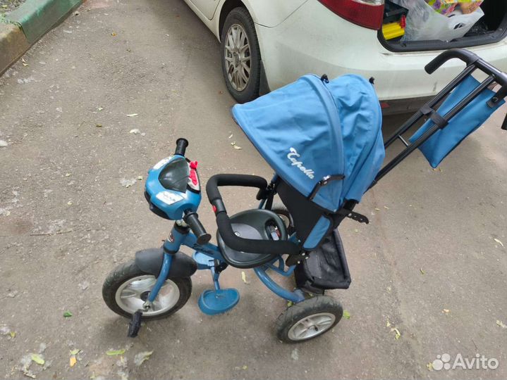 Детский велосипед с родительской ручкой