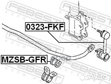 Втулка стабилизатора mazda 323 98-04/626 97-02