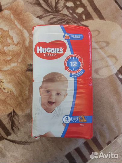 Подгузники хаггис классик 4