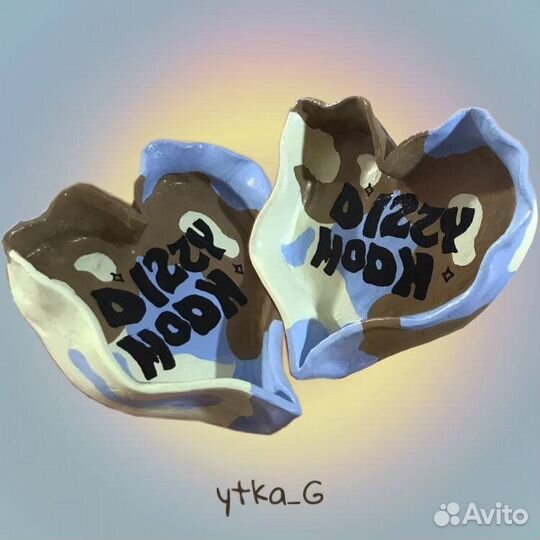 Пепельница Тарелочка декоративная из глины