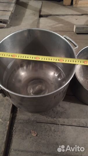 Кастрюля из нержавейки с выпуклым дном 38 л