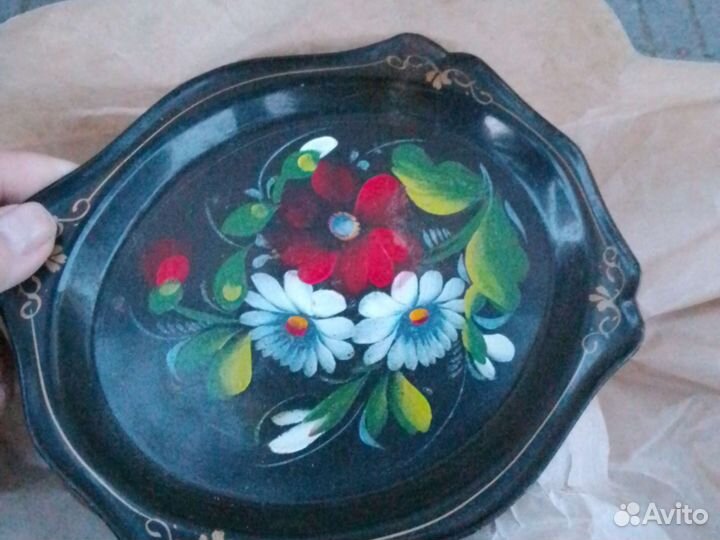 Жостово подносы авторские, шкатулки Палех