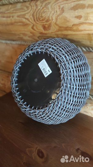 Кашпо из искусственного ротанга уличное 10 литров