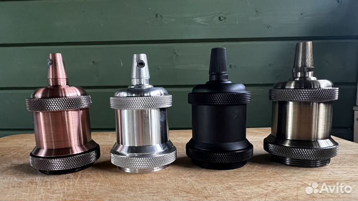 Ретро патрон E27, Серебро, цена за 10 штук