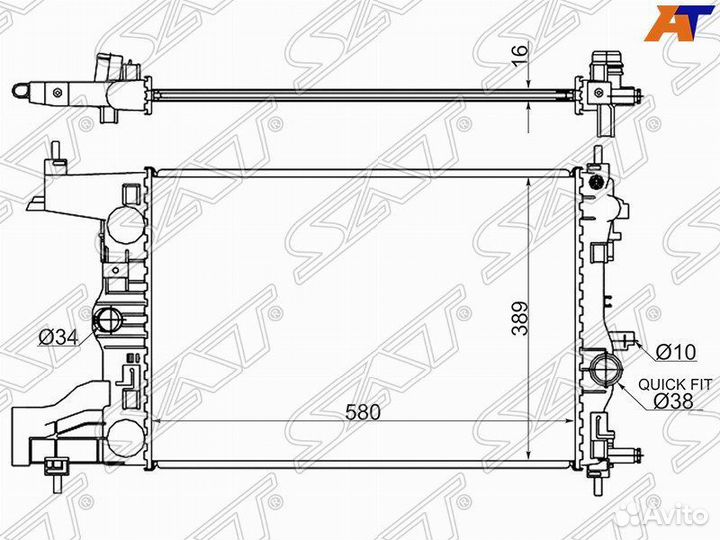 Радиатор охлаждения Опель Зафира C 1.8 10